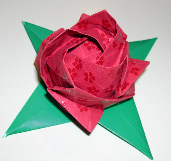 Kawasaki Rose made from scrapbook paper